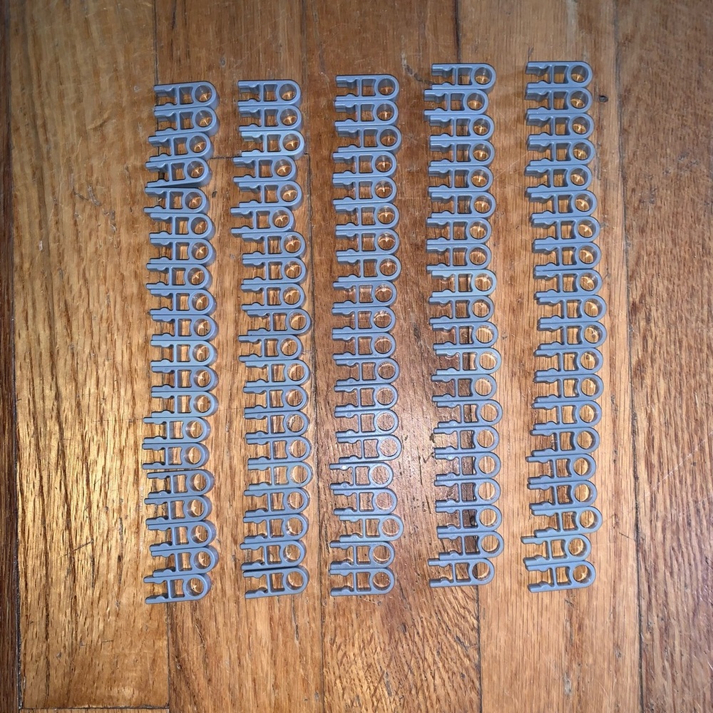 🖤5 for $20-100 Knex Gray Clip Connectors with Hole End Grey-Standard K'nex Parts